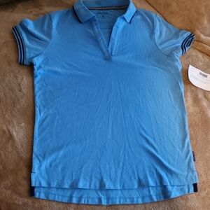 Nautica Light Blue Polo with Navy Accents Sz Med